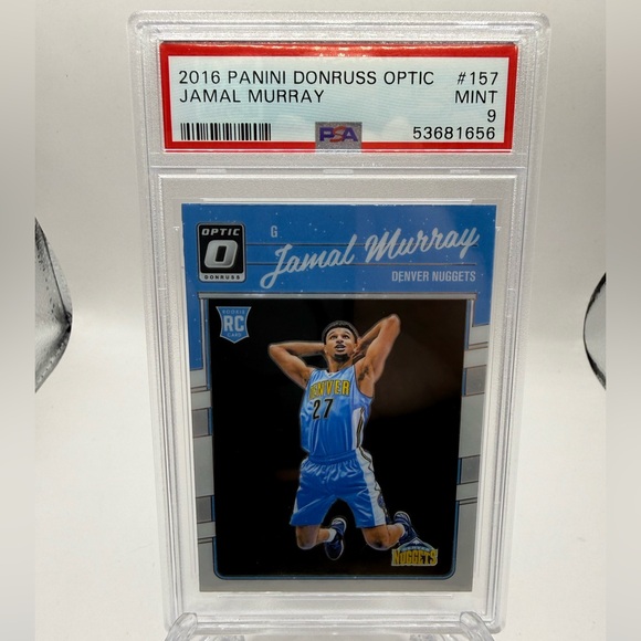 2016 Panini Donruss Optic Jamal Murray Rookie Nuggets PSA 9 Clean Grade - Picture 1 of 3